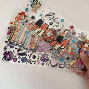 Envolturas de Alta Calidad para Vasos de Vidrio de 16 oz, Material PET, Calcomanías UV DTF, Envolturas de Dibujos Animados, Transferibles, Lavables e Impermeables para Tazas y Vasos - Product Image 3