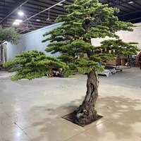 Grand arbre de pin artificiel réaliste en plastique et fibre de verre, vert, pour intérieur et extérieur, idéal pour Noël et les remises de diplômes, fait main
