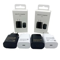 Chargeur mural USB C 25W, charge rapide super rapide, bloc d'alimentation pour Samsung Galaxy 25 Watts, prise US EU, adaptateur de voyage type C