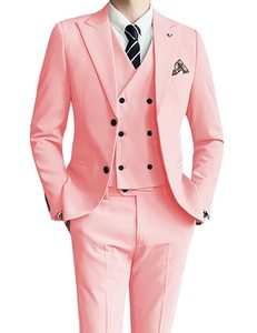 OEM Trajes De Hombre Slim Fit Novio Boda Negocios Esmoquin Traje Formal Caballero 3 Piezas Blazer Diseños para Conjunto Trajes De Hombre - Product Image 5