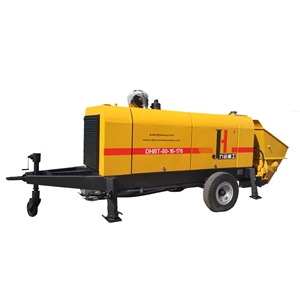 Bomba de Concreto Móvil de 80 Cbm con Motor Diésel, Suministro de Fábrica JIUHE, Bomba de Concreto Portátil con Remolque - Product Image 1