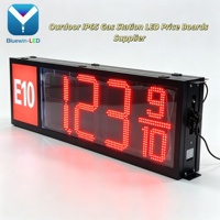 Papan Tanda Digital SPBU RF Wireless Remote IP65 untuk SPBU Pinggir Jalan, Papan Tanda Harga Bensin BluewinLED