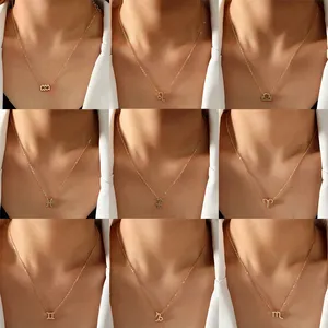 Collana RINHOO con 12 Segni Zodiacali per Donne, Ciondolo con 12 Costellazioni, Gioiello di Compleanno con Confezione Regalo in Cartoncino - Product Image 3