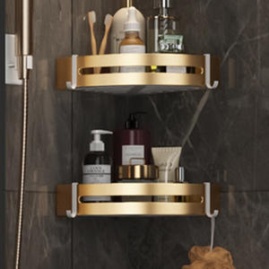 Luxury Set Shelf Bathroom Accessories Products Bathroom Aluminum White <b>Gold</b> Accessory Set Toilet Bathroom Accessories Set - Product Image 5