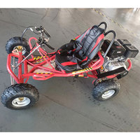 Kart à pédales à essence 196CC 4 temps 6,5 CV 2 roues motrices, monoplace, tout-terrain, buggy des dunes pour adultes avec ceinture de sécurité et frein à disque hydraulique