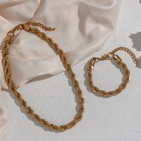 Collar de Cadena Trenzada Gruesa de 8mm, Estilo Vintage, Chapado en Oro, Acero Inoxidable, Joyería de Moda Dreamshow