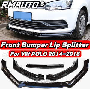 POLO <b>Lip</b> Carbon Fiber 3Pcs Front Bumper Diffuser <b>Splitter</b> <b>Lip</b> Rear Spoiler Body Kit for Volkswagen VW POLO 2011-2013 2017-2023 - Product Image 4