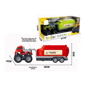 4WD Diecast Truck Trailer Reibung Toy Vehicle Truck Alloy Modelle