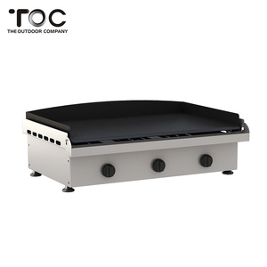 Moderne Facile à Nettoyer 3 Brûleurs À Gaz Butane Barbecue Plancha Barbecue Grilles - Product Image 1