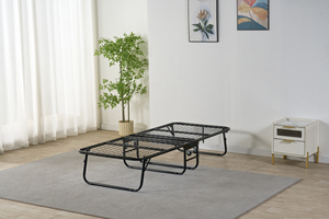Murphy Đen Twin Duy Nhất Chất Lượng Cao Kim Loại Khung Giường Dành Cho Người Lớn Nền Tảng Gấp Giường Với Nệm - Product Image 5