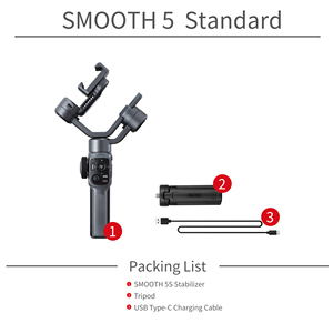Zhiyun lisse 5s <span class=keywords><strong>stabilisateur</strong></span> de cardan portable à 3 axes pour <span class=keywords><strong>iPhone</strong></span> <span class=keywords><strong>11</strong></span> 12 13 14 <span class=keywords><strong>Pro</strong></span> <span class=keywords><strong>Max</strong></span> Samsung Huawei Xiaomi OnePlus Smartphones - Product Image 5