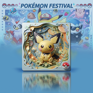 Aimant de réfrigérateur en céramique gaufré, motif Anime japonais Pokémon, doré, motif guimauve, <span class=keywords><strong>rare</strong></span>, fan art, collection 151, boîte mystère de cartes, vente en gros - Product Image 1