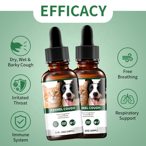 Жидкая добавка для животных от кашля (ветеринарная формула) для собак и кошек, капли от кашля с листьями мультивита и корнем земляного волокна - Product Image 2