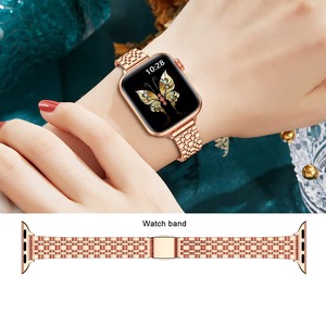 Bracelet de montre élégant en acier inoxydable avec fermoir pliable, compatible avec <span class=keywords><strong>Apple</strong></span> <span class=keywords><strong>Watch</strong></span> Ultra 3 2 Series SE toutes tailles - Product Image 3
