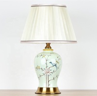 Enfants comme jaune anime de bande dessinée en céramique table vase oiseaux design lampes de bureau