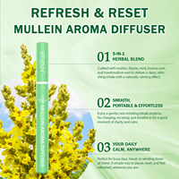 SEFUDUN Stylo Vaporisateur Naturel aux Feuilles de Molène pour Arrêter de Fumer, Diffuseur d'Arômes Ashwagandha, Nettoyage Pulmonaire, Détoxification, Bâtonnet Diffuseur d'Arômes