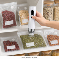 Pompe à vide prête à être expédiée, sacs de conservation alimentaire réutilisables, qualité alimentaire, pour aliments pour bébés, viande, cuisson sous vide, vente en gros, cuisine