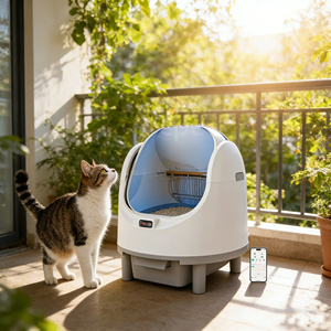กระบะทรายแมวอัจฉริยะจากโรงงานโดยตรง ควบคุมผ่านแอพ WiFi ป้องกันการกระเด็น ปิดมิดชิด ปลอดภัย ทนทาน - Product Image 1
