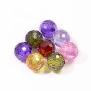 Mẫu Miễn Phí Đá Quý Vòng Mặt Bead Cubic Zirconia Với Lỗ Cho Đồ Trang Sức - Product Image 2