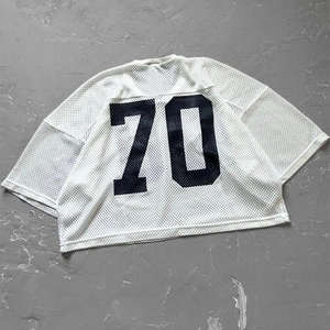 <strong>Custom</strong> Printing logo Men's Polyester Sports V-neck Crop Top Oversized Tshirt Cropped Boxy Mesh Football <strong>Jersey</strong> - Product Image 4