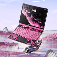 Penawaran Terbatas Baru Neon Cyberpunk Transparan Berkualitas Tinggi 360 Rotasi Ukuran Penuh Casing Keyboard Ajaib Touchpad iPad Pro 11 Inci M4