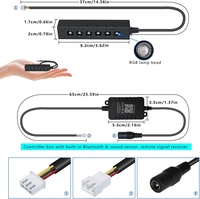 Kit de lumières à fibres optiques multicolores RGB à 6 trous JINXIN pour la maison, la voiture, fibre optique, contrôle par application, ciel étoilé avec télécommande