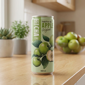 Thé glacé aux fruits frais à la pomme prêt à boire 330 ml, saveur de thé onctueuse et goût d'orange rafraîchissant, pour la vente au détail - Product Image 3