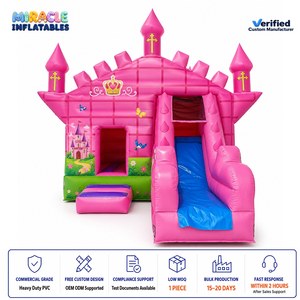<span class=keywords><strong>Castillo</strong></span> Inflable con Tobogán y Corona <span class=keywords><strong>de</strong></span> Princesa Rosa, Casa <span class=keywords><strong>de</strong></span> Brinco <span class=keywords><strong>de</strong></span> Cuento <span class=keywords><strong>de</strong></span> Hadas <span class=keywords><strong>para</strong></span> <span class=keywords><strong>Niñas</strong></span>, <span class=keywords><strong>para</strong></span> Fiestas <span class=keywords><strong>de</strong></span> Cumpleaños en el Patio Trasero - Product Image 1