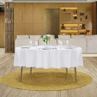 Nappe Moderne en Polyester Tissé Imperméable 120 pouces Couleur Unie pour la Maison, Mariages, Banquets, Hôtels, Anniversaires et Événements - Vente en Gros
