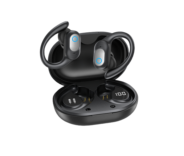 S51 Sport TWS Earbuds for 5.4 Voice Control Digital Display JL ENC Noise Cancellation IPX4 Waterproof Earhook Design