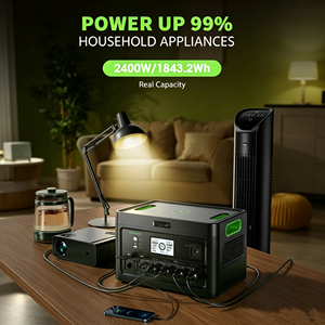 Estación de Energía Portátil de 2400W y 1843Wh, Panel Solar de Onda Sinusoidal Pura de Alta Capacidad, Batería de Respaldo LiFePO4, Generador Solar para Auto y Hogar - Product Image 6