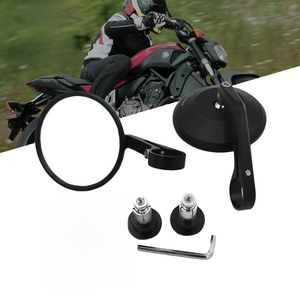 Rétroviseurs <span class=keywords><strong>de</strong></span> <span class=keywords><strong>guidon</strong></span> ronds en aluminium CNC certifiés E-MARK, rétroviseurs universels rétro pour moto et scooter, pièces automobiles - Product Image 2