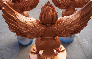 Thaise Stijl Indian Hindu Godheid Garuda Ornamenten Milieuvriendelijke Hars Ambachten Verf Creatieve Beeldje Decoraties Voor Religie - Product Image 6