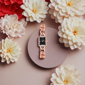 Reloj de Cuarzo de Moda para Mujer, de Acero Inoxidable, Caja de Aleación, Resistente al Agua, Minimalista, de Lujo, Joyería Hip Hop - Product Image 5