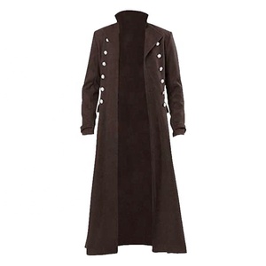 Amazoned gótico abrigo de doble botonadura Medieval renacimiento Vintage de talla grande disfraz de <span class=keywords><strong>Cosplay</strong></span> de escenario - Product Image 4