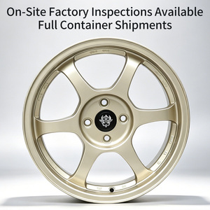 Jantes en alliage Flowtone 16 pouces 16x7 6 trous 4x100 couleur or champagne pour voitures de tourisme, pièces auto pour Honda VW - Product Image 3
