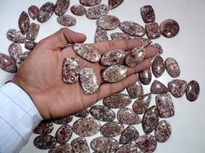 Piel de leopardo natural jaspe cabujón piedra preciosa de cuarzo suelta gema semipreciosa para la fabricación de joyas - Product Image 2