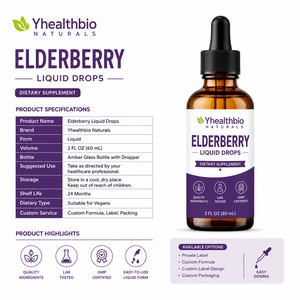 Gouttes liquides <span class=keywords><strong>de</strong></span> <span class=keywords><strong>sureau</strong></span> en vrac, extrait concentré <span class=keywords><strong>de</strong></span> fruits, pour revendeurs au détail - Product Image 2