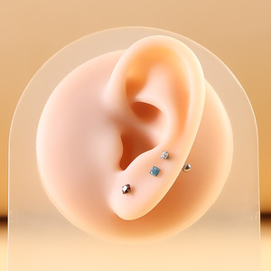 <span class=keywords><strong>Gaby</strong></span> G23 pendientes <span class=keywords><strong>de</strong></span> titanio <span class=keywords><strong>de</strong></span> color Piercing circón hilo interno cartílago oreja hueso joyería - Product Image 3