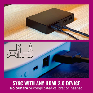Kit de Retroiluminación <span class=keywords><strong>HDMI</strong></span> <span class=keywords><strong>Sync</strong></span> <span class=keywords><strong>Box</strong></span> para TV, 4K 60Hz RGBIC, Iluminación Ambiental Inmersiva, Control por Aplicación WiFi, para Pantallas de 55-65 Pulgadas, Juegos y Cine en Casa - Product Image 5
