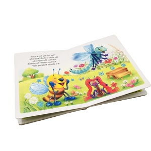 Round corner finishing color printing cardboard books for babies and toddlers comic book backing boards