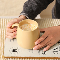 Tasses à expresso en céramique isolées faites à la main de 480 ml, personnalisables, vierges, émaillées, réutilisables pour thé au lait et latte - Cadeaux en porcelaine