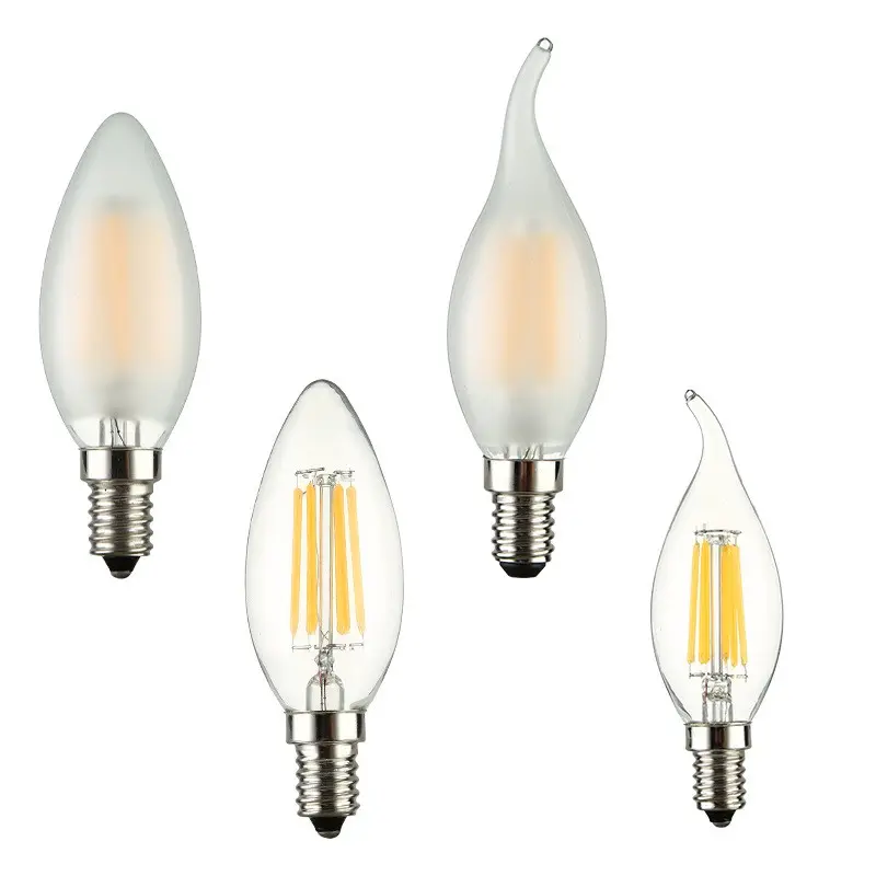 Pabrik Vintage Candelabra Bulb 2W 4W 5W Dimmable C35 C35T C37 B11 B10 E12 E14 Edison filamen lampu lilin