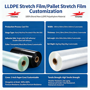 YIHONG Rollo de Film Estirable Transparente para Envolver Palets, Plástico para Embalaje, Film Retráctil Transparente - Product Image 2