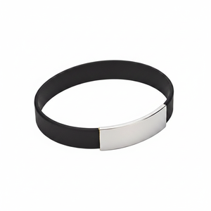 Bracciale in silicone nero per uomo, accessorio di moda, design semplice, braccialetto unisex, stile minimalista, gioielli da indossare ogni giorno - Product Image 2