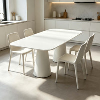 Table à manger en fibre de verre personnalisée pour hôtel et restaurant, ensemble de tables hautes durables, bureau pour appartement, jardin, villa, salon, mobilier