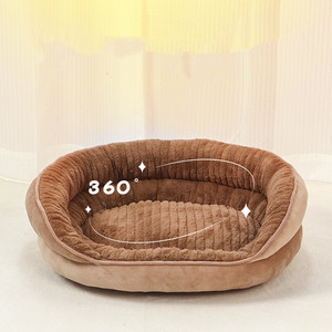 Lit pour chat de compagnie, canapé, maison chaude, nid carré, chenils pour petits chiens, chats, chiots d'hiver, chatons, paniers de couchage - Product Image 3