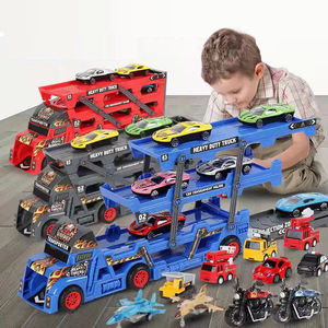 Ept Đồ chơi xe ô tô Hot Bán kim loại <span class=keywords><strong>diecast</strong></span> Mô hình xe ô tô freewheel xe tải đặt 8 cái bán Trailer xe tải tàu sân bay xe tải - Product Image 1
