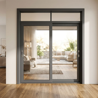 Porte coulissante en aluminium robuste et minimaliste ZEYI, isolation acoustique, pour maison, patio, balcon, extérieur