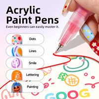 Stylo marqueur pour nail art 12 couleurs, pointe fine 0,5 mm, séchage rapide, imperméable, marqueurs acryliques pour peinture d'ongles DIY, vente en gros, stylos de manucure